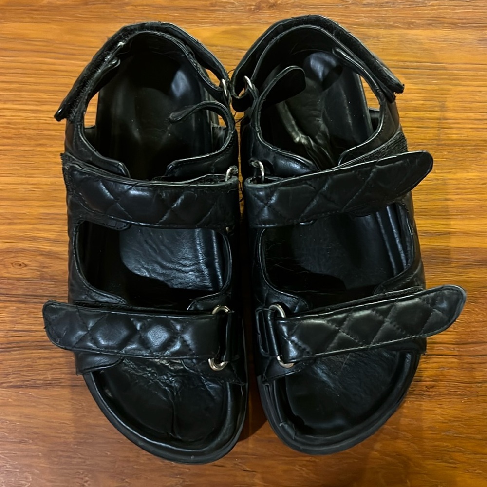 Aloha leather Chanel knock off sandals